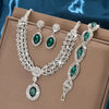 Elegant Bridal Jewelry Set Necklace Earrings with Sparkling Rhinestones for Weddings Parties - Image 7