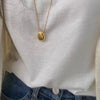 Modern Jewelry Simple Delicate Design Smooth Metal Teardrop Pendant Necklace For Women Female Party Gift - Image 4