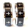 20pcs Rotatable Men Ring Stainless Steel Spinner Ring Cross Spin Rotating Ring 8mm Wedding Band Man Punk Ring Party Jewelry - Image 7