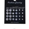 12 Pairs/Pack Shiny Zircon Stud Earrings Set for Women Men Daily Versatile Chic Silver Color Crystal Ear Jewelry Accessories - Image 7