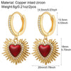 Chrismas Cute Heart Earrings for Women Gold Color Piercing Ear Rings Jewelry Excellent Quality - Image 5