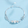Sparking Silver Zircon Moon Bracelets For Women Double Layer Star Bead Bracelet Party Wedding Charm Jewelry - Image 7