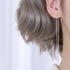 Silver Gold Chain Tassel Stud Earrings for Women Cute Jewelry Minimalist Accessories - Image 5