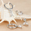 4PCS Stainless Steel Four Zircons Flower Pendant Hoop Earrings Set for Women Cartilage Huggies Square Earring Piercing Jewelry - Image 6