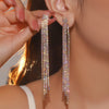 Long Tassel Drop Earrings for Women Black Gold Silver Color Rhinestone Dangle Earring Wedding Party Jewelry Gift - Image 14