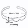 Metal Silver Color Heart Animal Snake Hand Hug Flower Leaf Bangles Bracelets For Women Girl Jewelry Stainless Steel Bangle Gift - Image 24
