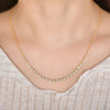 Bubble-Style Clear Stone Necklace with 3 mm Accents and 45 cm to 50 cm Chain - Image 6