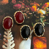 Oval Metal Post Earrings Classic Resin Styles For Women Vintage Jewelry Daily Wear Accessories Timeless Gifts - Image 4