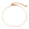 304 Stainless Steel Anklet Gold Color Leg Chain For Women Barefoot Beach Foot Show Simple Anklet 22.5cm(8 7/8") long, 1 Piece - Image 9