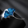 Ginkgo Leaf Brooches Enamel Plant Corsage for Women Girls Suit Collar Clip Clothing Accesories Pins Wedding Party Jewelry Gifts - Image 5