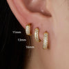Triple Pave Hoop Earrings in One Pair or Three Pair Sets - Image 17