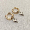 Punk Long Heart Star Pendant Earrings For Women Simple Geometric Circular Ear Buckle Jewelry Gift - Image 8