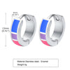 Rainbow Color Hoop Earrings for Men Women, Stainless Steel Metal Huggie Earrings,LGBT Jewelry Gift - Image 11