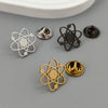 gold-plated stainless steel brooch: atomic structure design, lapel pin, gift for friends - Image 5