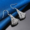 Silver Hollow Scallop Earrings for Women Wedding Party Gift Accessories - Image 4