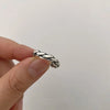 Silver Rings Couples Accessories Vintage Twist Design Round Shape Geometric Thai Silver Jewelry - Image 4