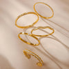 Delicate Crystal Bangle For Women Minimalist Gold Plated Stainless Steel Bangle Party Wedding Jewelry Gift - Image 6