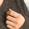 Stainless Steel Jewelry Punk Men's and Women's Accessories Open Minimalist Gold Plated Ring - Image 3