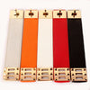 Broadband Punk Rivet PU Leather Bracelet Ladies Adjustable Three-section Buckle Exaggerated Multicolor Women Jewelry - Image 4