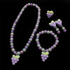 Five-Piece Beaded Jewelry Set with Heart and Flower Motifs - Image 8