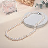 White Freshwater Cultured Pearl Necklaces for Women Girl Gift, Silver Women's Baroque Pearl Necklace - Image 2
