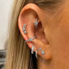 Rook Piercing Star Hoop Earring Conch Helix Tragus Lobe Ear Cartilage Piercing Jewelry Zircon 1PC Ear Ring for Women Gift - Image 2