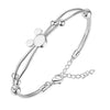Charm Silver Bead Bracelet Bracelet Cute Feminine Party Wedding Jewelry With Adjustable Size - Image 13