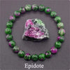 Charm Geniune Epidote Zoisite Stone Bead Bracelet Bracelet Made of Stone Gifts Jewelry for Women - Image 1