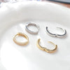 6/8/10/12mm Silver Color Double Row Zircon Hoop Earrings for Women Y2K CZ Huggies Earring Jewelry Gifts - Image 3