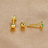 1PC Stainless Steel Birthstone Mini Stud Earrings 12 Constellation Cartilage Butterfly Earring Hypoallergen Piercing Jewelry - Image 6