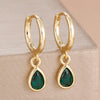 2PCS Vintage Stainless Steel Gold Plated Zircon Dangle Earrings For Women Small Water Drop Earrings Punk Unisex Rock Jewelry - Image 6