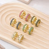 1PC Double Layer Round C Shape Ear Clip On Earrings Woman Fake Piercing Ear Cuff Zircon Geometric Jewelry Gold Silver Color - Image 4