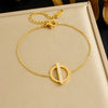 316L Stainless Steel Golden Heart Geometry Zircon Minimalist Series Bracelet Lady Wrist Chain Jewelry - Image 35