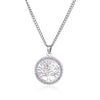 Stainless Steel Tree of Life Pendant Necklace for Women Hollow Life Tree Necklace With Zircon Border - Image 7