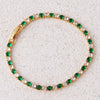 Emerald Cubic Zirconia CZ Tennis Bracelets for Women Gold Plated Charm Green Female Bangles Wedding Jewelry Gift - Image 28