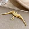 Greatera Stainless Steel Bird Swallow Brooches for Women Men Unsiex Gold Silver Color Metal Lovely Bird Animal Party Brooch Pins - Image 5