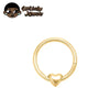 Heart Hinged Clicker Piercing Hoop for 16G Septum and Ear Piercings - Image 10