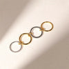 A Niche Two-Color Four-Ring Copper Jewelry Ring, Style, Stacking Artifact, Suitable For Young Wome Jewelry - Image 6