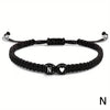 Handmade A-Z 26 Letter Heart Bracelet Woven Baided Rope Women Men Initials Name Adjustable Bangle Couple Lover Friends Jewelry - Image 9