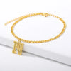 Vintage 26 Initial Letter Pendant Cuban Chain Anklet Gold Plated Leg Ankle Bracelets For Women - Image 13
