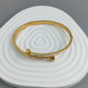 nail zircon stainless steelGold-plated bracelet couple bracelet, wife gift - Image 4
