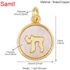 2pcs/lot Hebrew Life Love Star Colorful Shell Charm Pendant, Gold Plated Jewelry Necklace Bracelet Accessories - Image 10