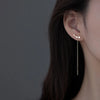 Long Wire Tassel Thread Chain Climb Star Heart Beads Pendants Drop Earrings Women's Straight Hanging Earings Jewelry - Image 5