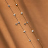 Stainless Steel Plated Gold Sparkling Zircon Flower Necklace for Women Girl Party Jewelry Gifts - Image 5