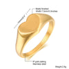 Stainless Steel Chunky Dome Rings for Women, Geometric Ring Gold Plated Aesthetic Jewelry - Image 15