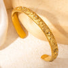 Classic Stainless Steel Moon Star Sun Bangle Bracelet Stylish Metal Open Wrist Bracelets For Women Party Gift - Image 7