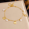 Meyrroyu 316L Stainless Steel Ocean style Cherry Zircon Footsie Chain Lady Anklets Jewelry Party Gift - Image 8