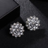 Zircon Christmas Snowflake Stud Earrings for Women Shiny Rhinestone Crystal Flowers Earring Christmas Year Gifts - Image 2