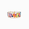 Irregualr Design Colorful CZ Women Rings Gold Color/Silver Color Geometric CZ Rainbow Rings Jewelry - Image 2