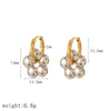 Colorful Small Flower Stainless Steel Charms Earring Gold Plated Circle Ear Buckle Hoop Earrings Jewelry for Women - Image 6